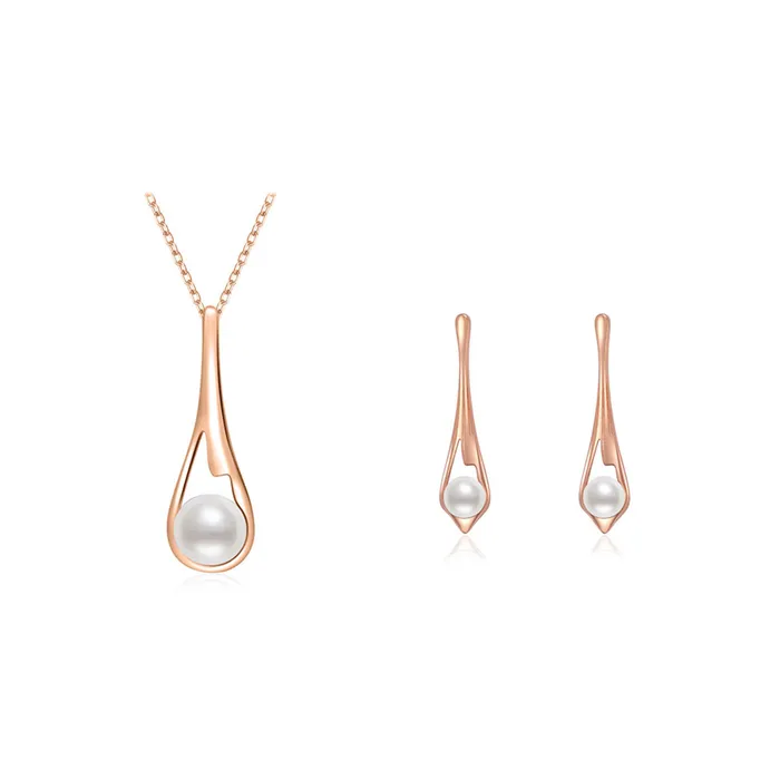 Pearly Lustre Earrings Top Grade Freshwater Pearl Jewelry Set WS00101 FLUID Pearly Lustre Earrings Top Grade Freshwater Pearl Jewelry Set WS00101 FLUID
