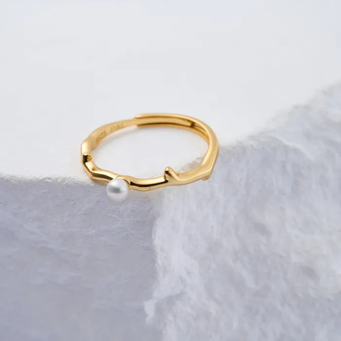 Pearly Lustre Rings Top Grade Freshwater Pearl Ring WR00315 ROSE