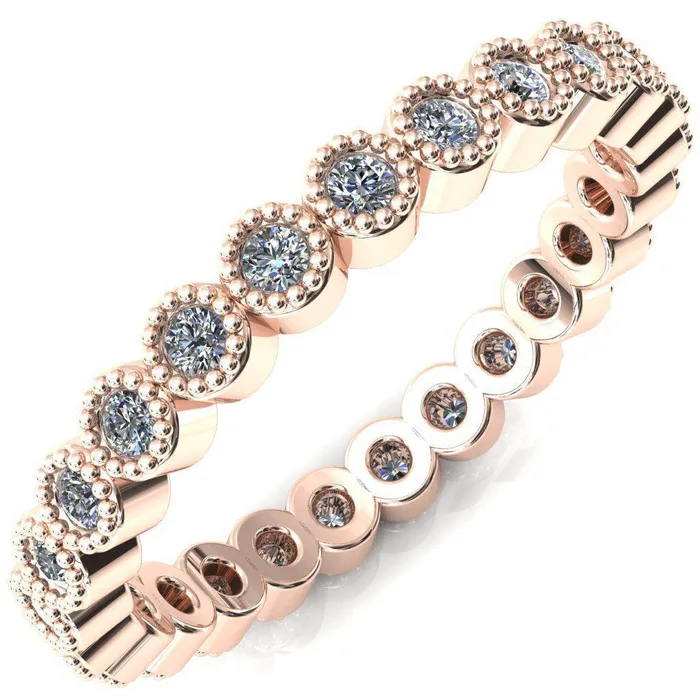Rings Fire Brilliance Zinnia Round Center Stone 6 Prongs Milgrain Halo Accent Blue Sapphire Ring