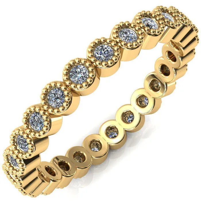 Rings Fire Brilliance Zinnia Round Center Stone 6 Prongs Milgrain Halo Accent Blue Sapphire Ring