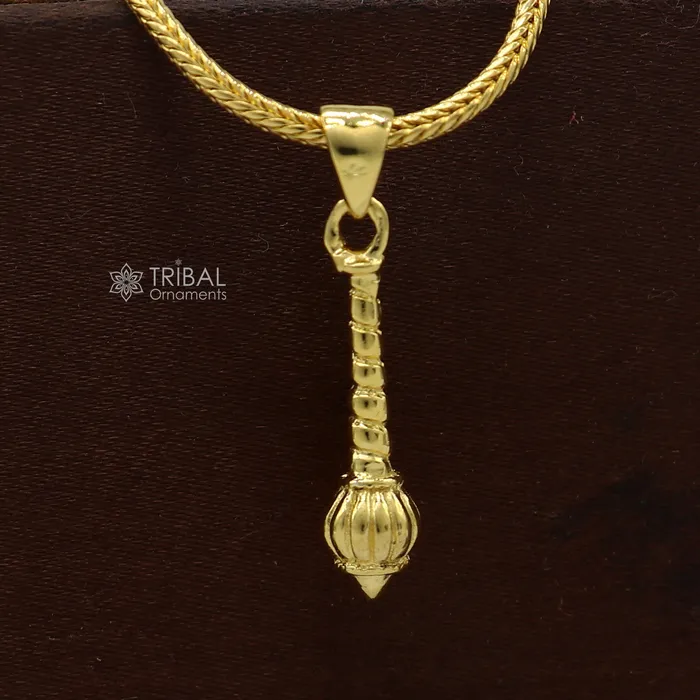 TRIBAL ORNAMENTS 925 sterling silver or gold polished handmade Lord hanuman mace bgotagada sakha design stylish pendant nsp885 Necklaces TRIBAL ORNAMENTS 925 sterling silver or gold polished handmade Lord hanuman mace bgotagada sakha design stylish pendant nsp885 Necklaces