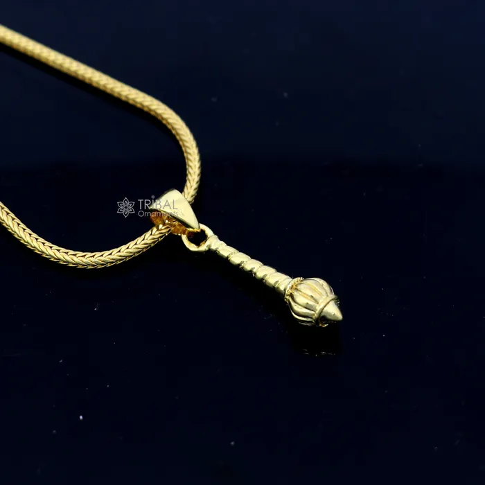TRIBAL ORNAMENTS 925 sterling silver or gold polished handmade Lord hanuman mace bgotagada sakha design stylish pendant nsp885 Necklaces TRIBAL ORNAMENTS 925 sterling silver or gold polished handmade Lord hanuman mace bgotagada sakha design stylish pendant nsp885 Necklaces