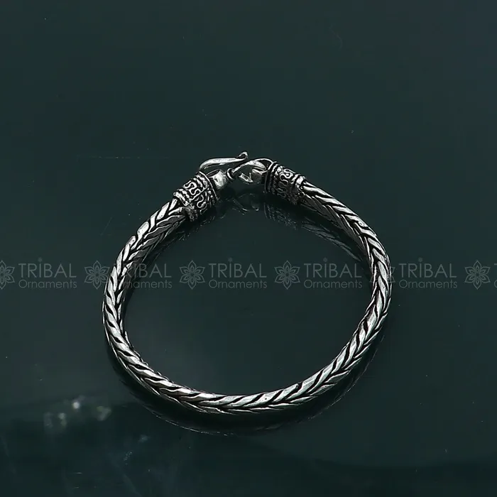TRIBAL ORNAMENTS Bracelets 925 Sterling silver handmade solid mens wheat design chain bracelet flexible bracelet unisex jewelry from india sbr760 TRIBAL ORNAMENTS Bracelets 925 Sterling silver handmade solid mens wheat design chain bracelet flexible bracelet unisex jewelry from india sbr760