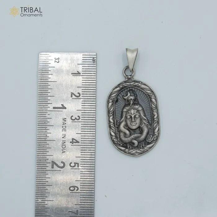 TRIBAL ORNAMENTS Necklaces 925 sterling silver lord shiv ji Malakal divine Pendant with chain tribal jewellery nsp1015 TRIBAL ORNAMENTS Necklaces 925 sterling silver lord shiv ji Malakal divine Pendant with chain tribal jewellery nsp1015