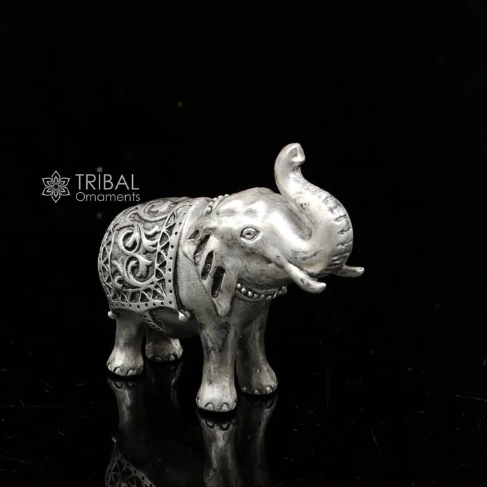 TRIBAL ORNAMENTS Necklaces Divine 925 Sterling silver Divine Elephant statues puja articles figurines best silver article for your homes wealth and prosperity art660 TRIBAL ORNAMENTS Necklaces Divine 925 Sterling silver Divine Elephant statues puja articles figurines best silver article for your homes wealth and prosperity art660