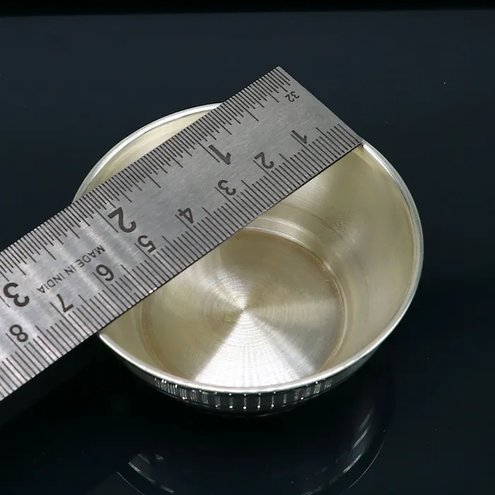 TRIBAL ORNAMENTS Rings Pure 999 fine silver bowl silver utensils from india plain high quality silver vessel silver kitchen utensils baby serving bowl sv196
