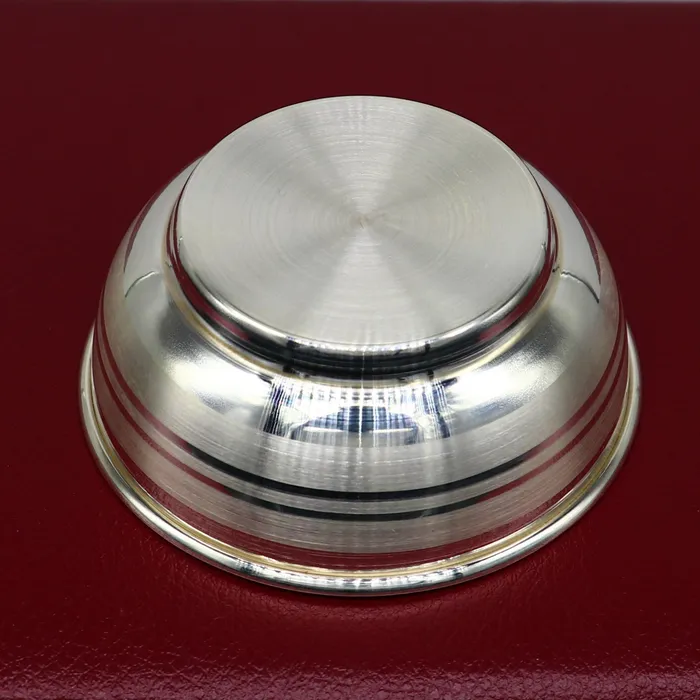 TRIBAL ORNAMENTS Rings Pure 999 fine silver bowl silver utensils from india plain high quality silver vessel silver kitchen utensils baby serving bowl sv196