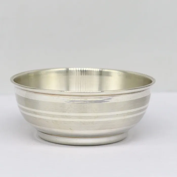 TRIBAL ORNAMENTS Rings Pure 999 fine silver bowl silver utensils from india plain high quality silver vessel silver kitchen utensils baby serving bowl sv196