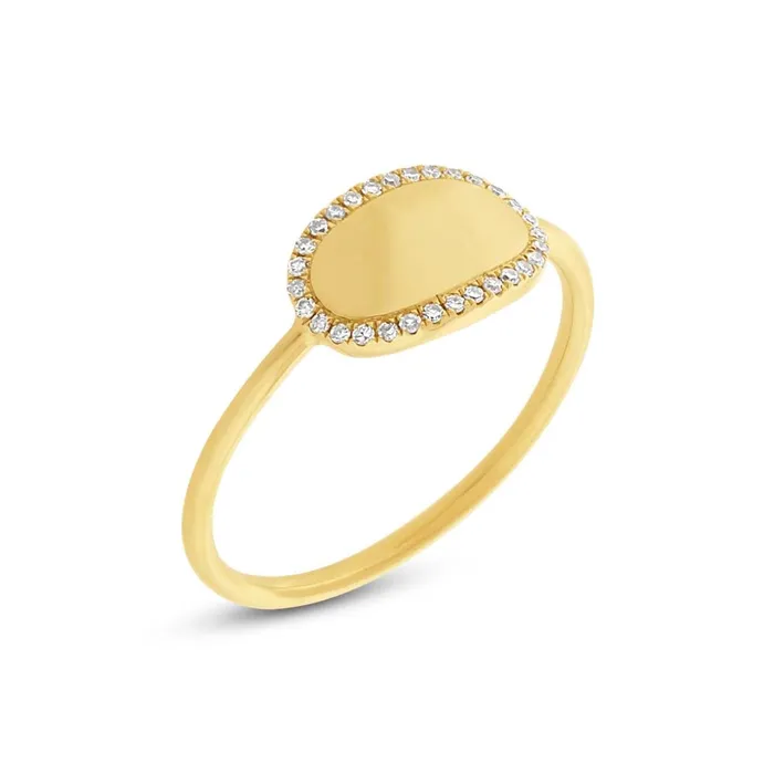 14K Yellow Gold Diamond ID Ring Meierotto Jewelers Rings