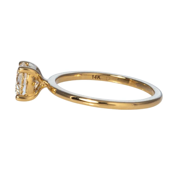 1ct J SI1 Round Diamond Solitaire 14K Yellow Gold Engagement Ring Croghans Rings