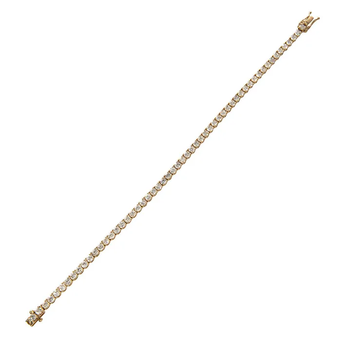 5ct Diamond 14K Yellow Gold Tennis Bracelet Croghans Bracelets