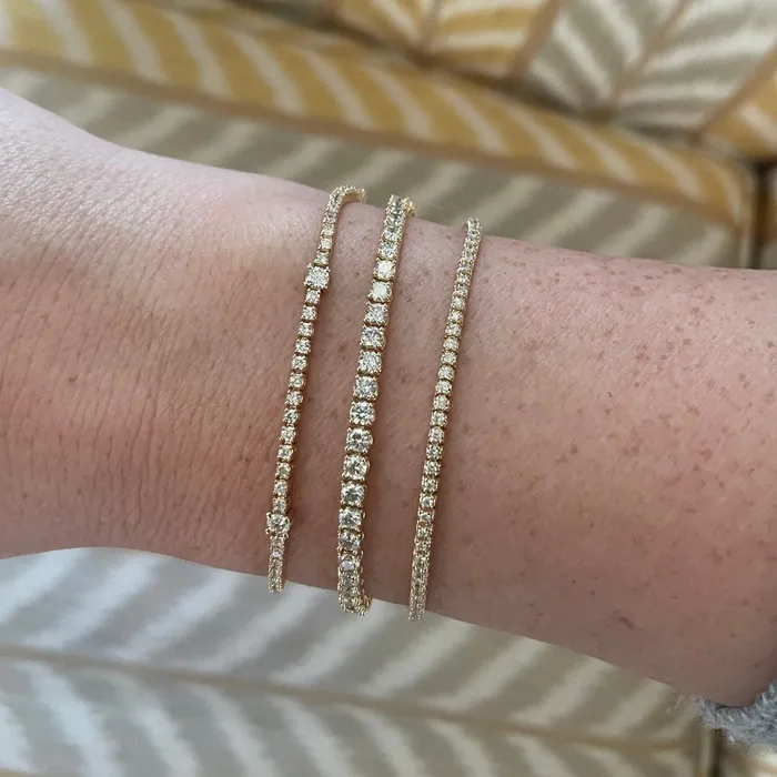 5ct Diamond 14K Yellow Gold Tennis Bracelet Croghans Bracelets