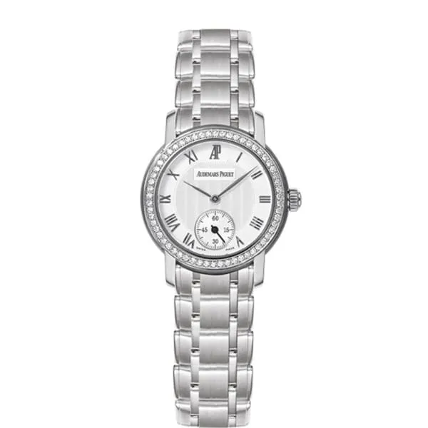 Bracelets Audemars Piguet Audemars Piguet Jules Audemars Small Seconds 27mm Watch Ref 79387BCZZ1229BC01 Silver Dial Diamond Bezel 18K White Gold Bracelet Bracelets Audemars Piguet Audemars Piguet Jules Audemars Small Seconds 27mm Watch Ref 79387BCZZ1229BC01 Silver Dial Diamond Bezel 18K White Gold Bracelet