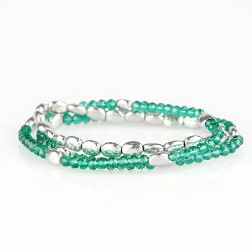 Bracelets Paparazzi Bracelet Hello Beautiful Green Paparazzi Jewelry