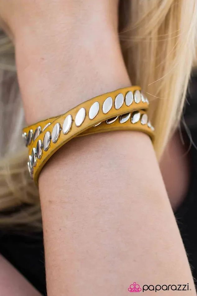 Bracelets Paparazzi Bracelet Hey Batter Batter Yellow Paparazzi Jewelry