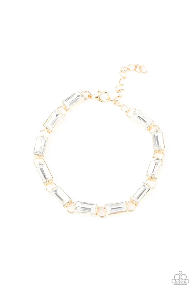 Bracelets Paparazzi Bracelet Irresistibly Icy Gold Paparazzi Jewelry