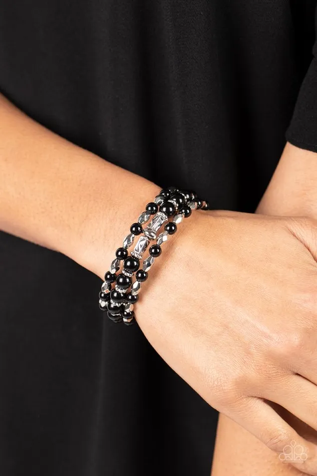Bracelets Paparazzi Jewelry Paparazzi Bracelet Colorfully Coiled Black