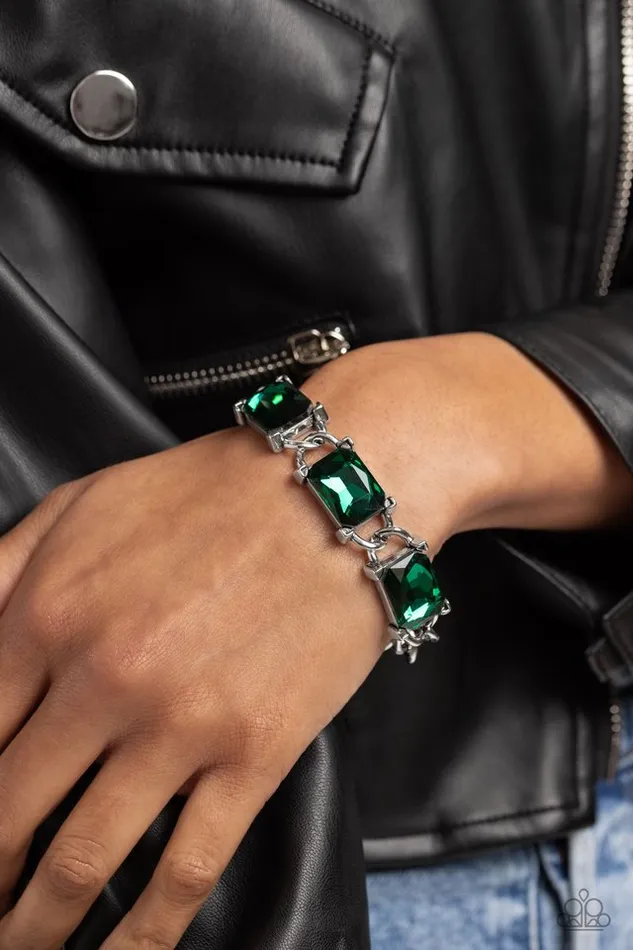 Bracelets Paparazzi Jewelry Paparazzi Bracelet Dazzling Debut Green