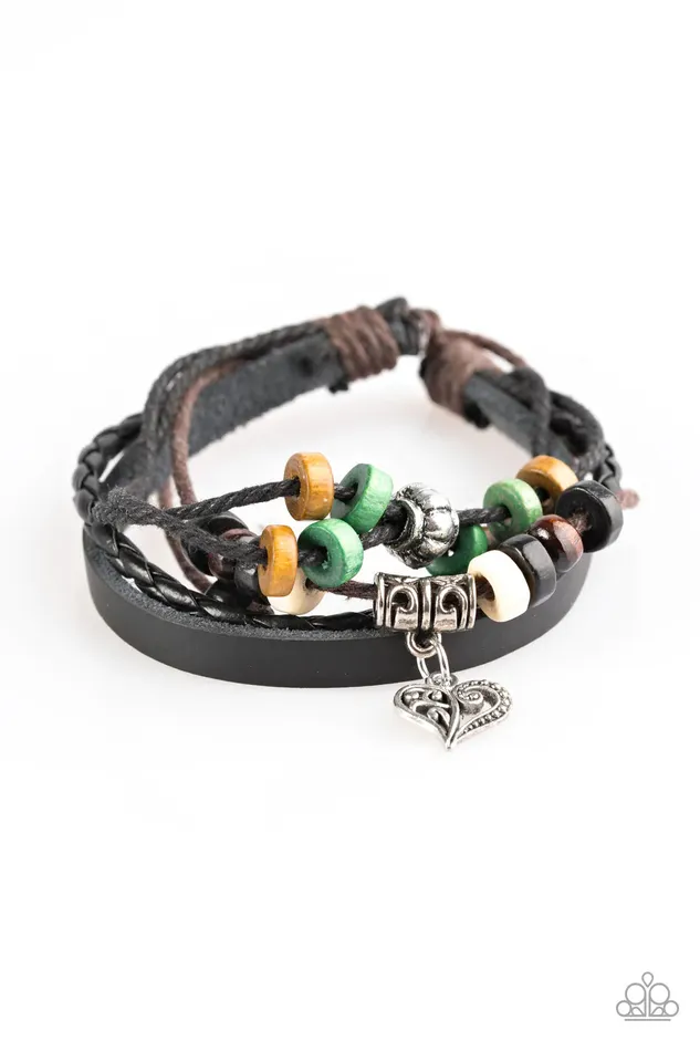 Bracelets Paparazzi Jewelry Paparazzi Bracelet Desert Heart Green