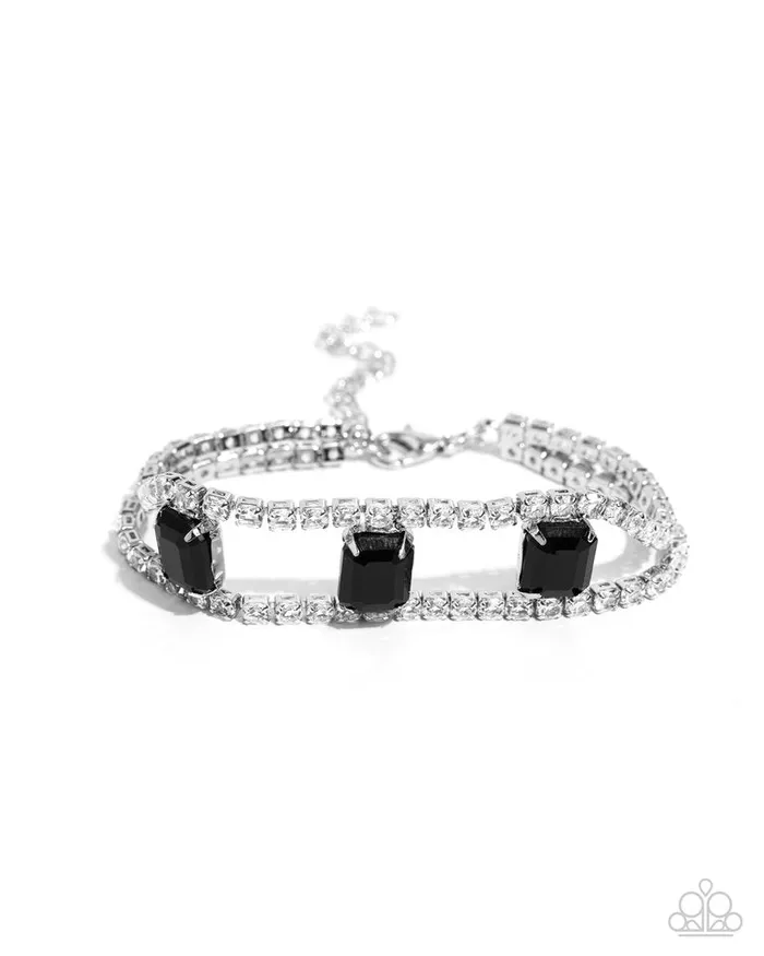 Bracelets Paparazzi Jewelry Paparazzi Bracelet Embedded Elegance Black Bracelets Paparazzi Jewelry Paparazzi Bracelet Embedded Elegance Black