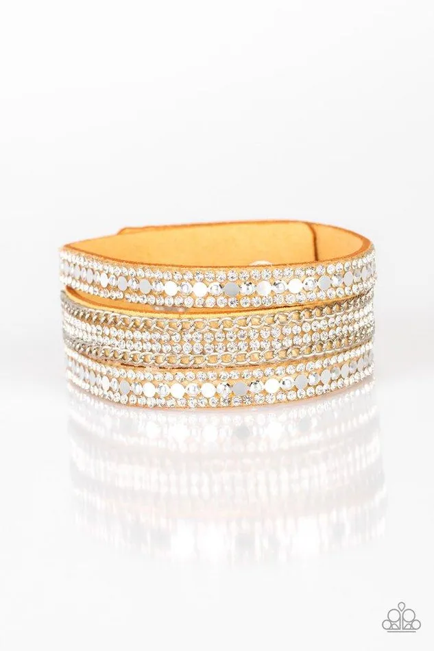 Bracelets Paparazzi Jewelry Paparazzi Bracelet Fashion Fanatic Yellow