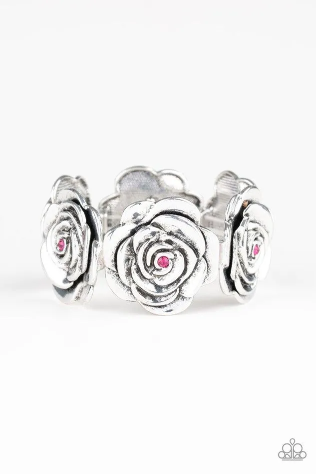 Bracelets Paparazzi Jewelry Paparazzi Bracelet Floral Flamboyancy Pink