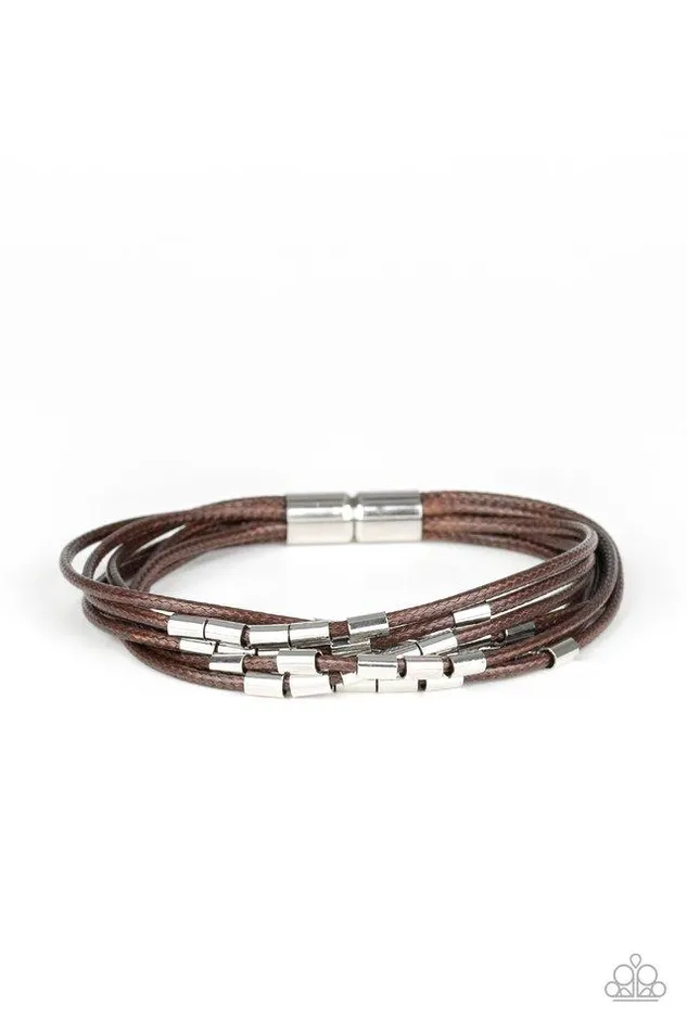 Bracelets Paparazzi Jewelry Paparazzi Bracelet Lay Low Brown