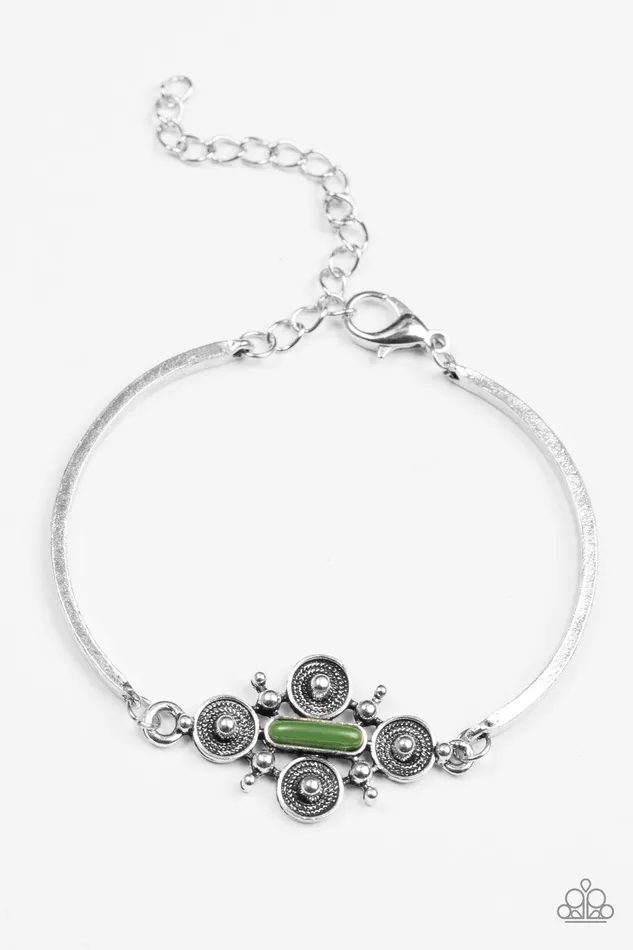 Bracelets Paparazzi Jewelry Paparazzi Bracelet Mesa Flower Green