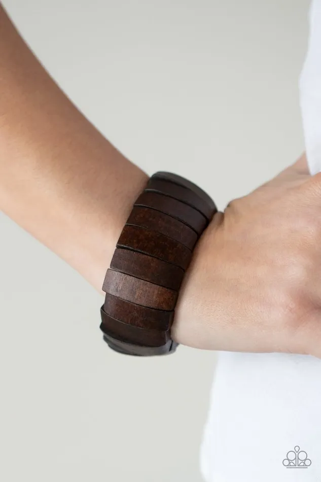 Bracelets Paparazzi Jewelry Paparazzi Bracelet Raise The BARBADOS Brown