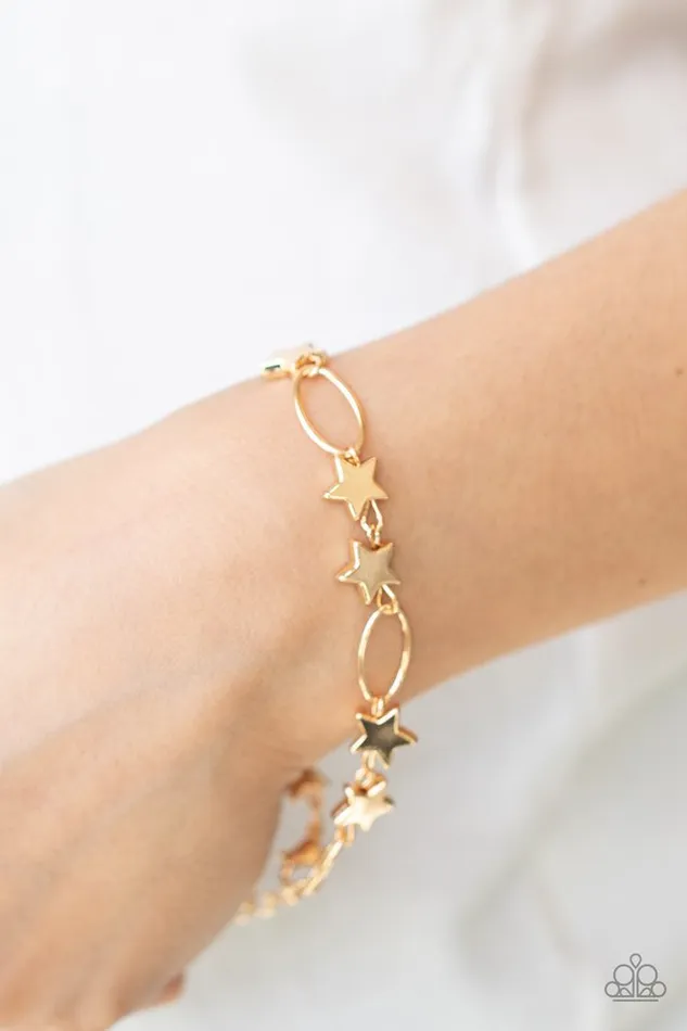 Bracelets Paparazzi Jewelry Paparazzi Bracelet Stars and Sparks Gold