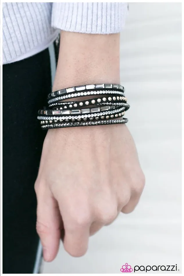 Bracelets Paparazzi Jewelry Paparazzi Bracelet Stick It To The Man Black