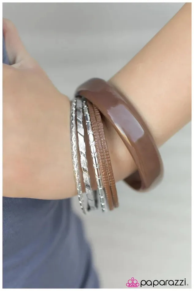 Bracelets Paparazzi Jewelry Paparazzi Bracelet Venture Out Brown