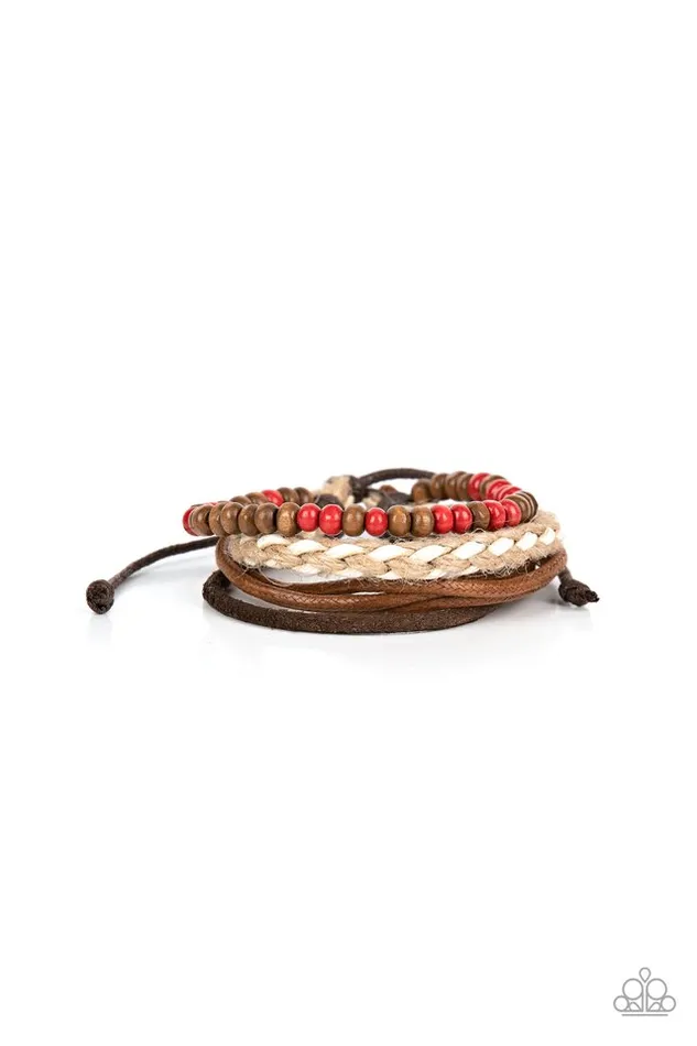 Bracelets Paparazzi Jewelry Paparazzi Bracelet Woodsy Wayfarer Red Bracelets Paparazzi Jewelry Paparazzi Bracelet Woodsy Wayfarer Red