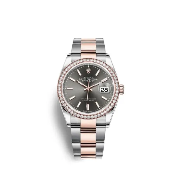 Bracelets Rolex Datejust 36mm Ref 126281rbr0002 Dark Rhodium Stick Dial Diamond Bezel Two Tone Stainless Steel 18K Rose Gold Oyster Bracelet Watch Rolex Bracelets Rolex Datejust 36mm Ref 126281rbr0002 Dark Rhodium Stick Dial Diamond Bezel Two Tone Stainless Steel 18K Rose Gold Oyster Bracelet Watch Rolex