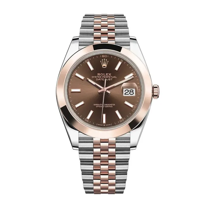 Bracelets Rolex Rolex Datejust 41mm Ref 1263010002 Chocolate Stick Dial Two Tone Stainless Steel 18K Rose Gold Jubilee Bracelet Mens Watch Bracelets Rolex Rolex Datejust 41mm Ref 1263010002 Chocolate Stick Dial Two Tone Stainless Steel 18K Rose Gold Jubilee Bracelet Mens Watch