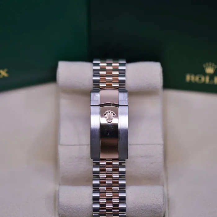 Bracelets Rolex Rolex Datejust 41mm Ref 1263010002 Chocolate Stick Dial Two Tone Stainless Steel 18K Rose Gold Jubilee Bracelet Mens Watch