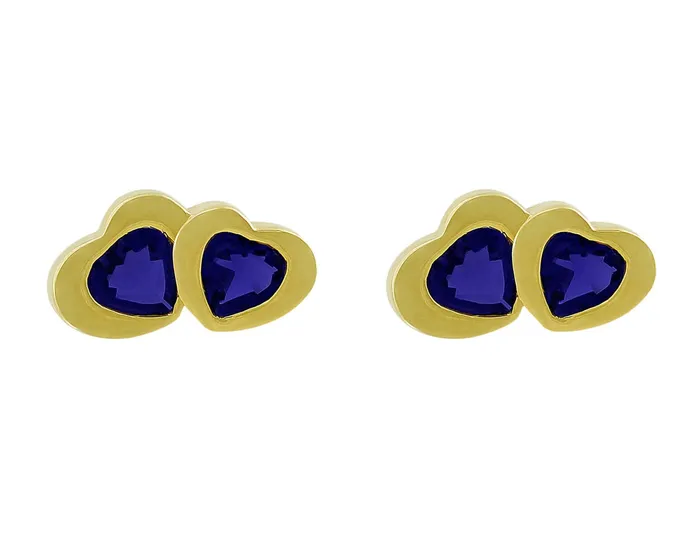 Carrera Y Carrera Necklaces Carrera y Carrera 18kt Yellow Gold Iolite Heart Studs Carrera Y Carrera Necklaces Carrera y Carrera 18kt Yellow Gold Iolite Heart Studs