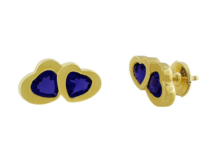 Carrera Y Carrera Necklaces Carrera y Carrera 18kt Yellow Gold Iolite Heart Studs Carrera Y Carrera Necklaces Carrera y Carrera 18kt Yellow Gold Iolite Heart Studs