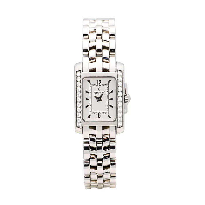 Concord Watches Concord Sportivo Ladies Watch MOP Dial Diamonds Steel 27mm x 20mm Quartz Preowned Concord Watches Concord Sportivo Ladies Watch MOP Dial Diamonds Steel 27mm x 20mm Quartz Preowned