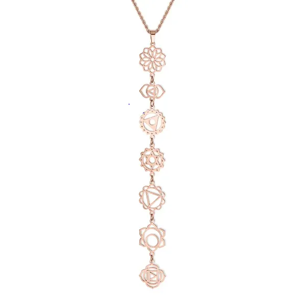 Dainty 7 Chakra Pendant Necklace Spiritual Energy Jewelry Healing Necklace Perfect Gift for YogaReiki and Boho Lovers Belbren Necklaces