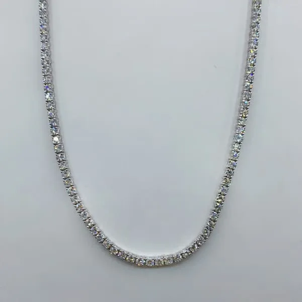 Diamond Source NYC Necklaces 14k White Gold Tennis Necklace with approx 1300ct Diamonds NEC3300 Diamond Source NYC Necklaces 14k White Gold Tennis Necklace with approx 1300ct Diamonds NEC3300