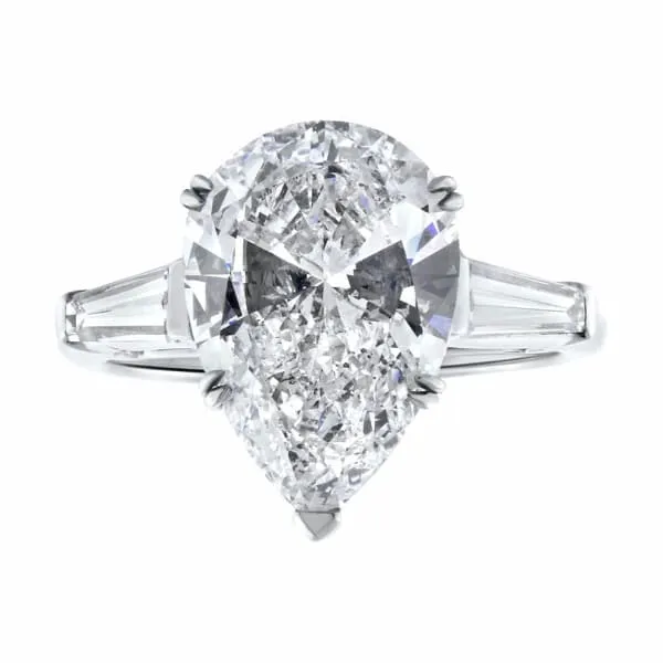Diamond Source NYC Rings Platinum Engagement Ring With Center Diamond 448ct GH Pear Shape S075ct ENG75003 Diamond Source NYC Rings Platinum Engagement Ring With Center Diamond 448ct GH Pear Shape S075ct ENG75003