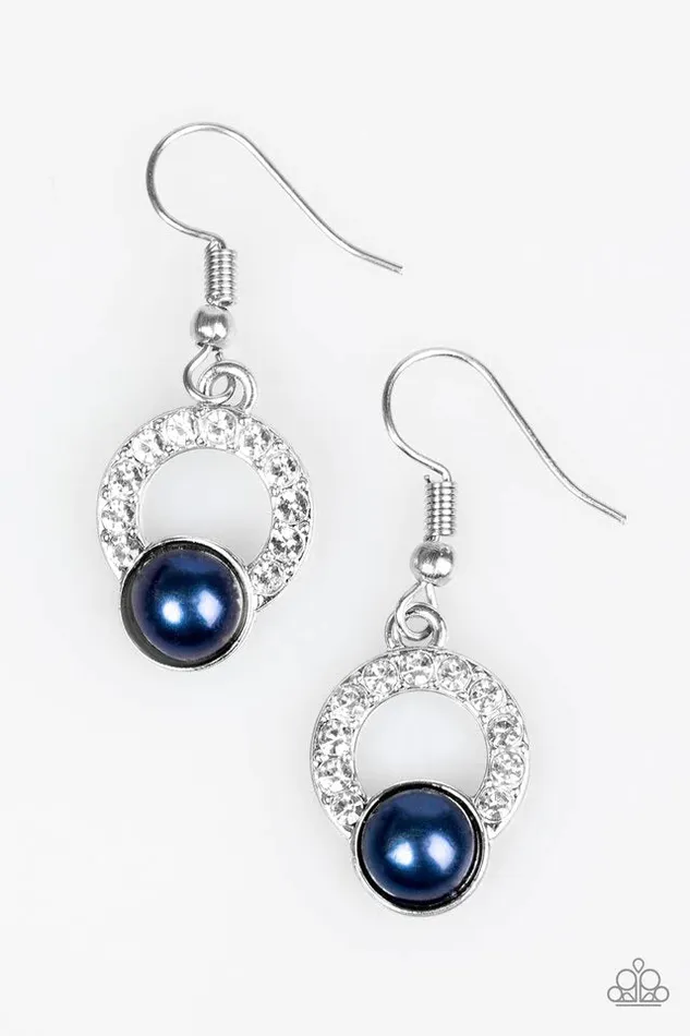 Earrings Paparazzi Earring A WinWin Blue Paparazzi Jewelry