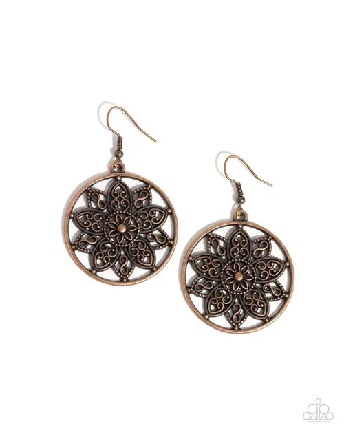 Earrings Paparazzi Earring Garden Allure Copper Paparazzi Jewelry Earrings Paparazzi Earring Garden Allure Copper Paparazzi Jewelry