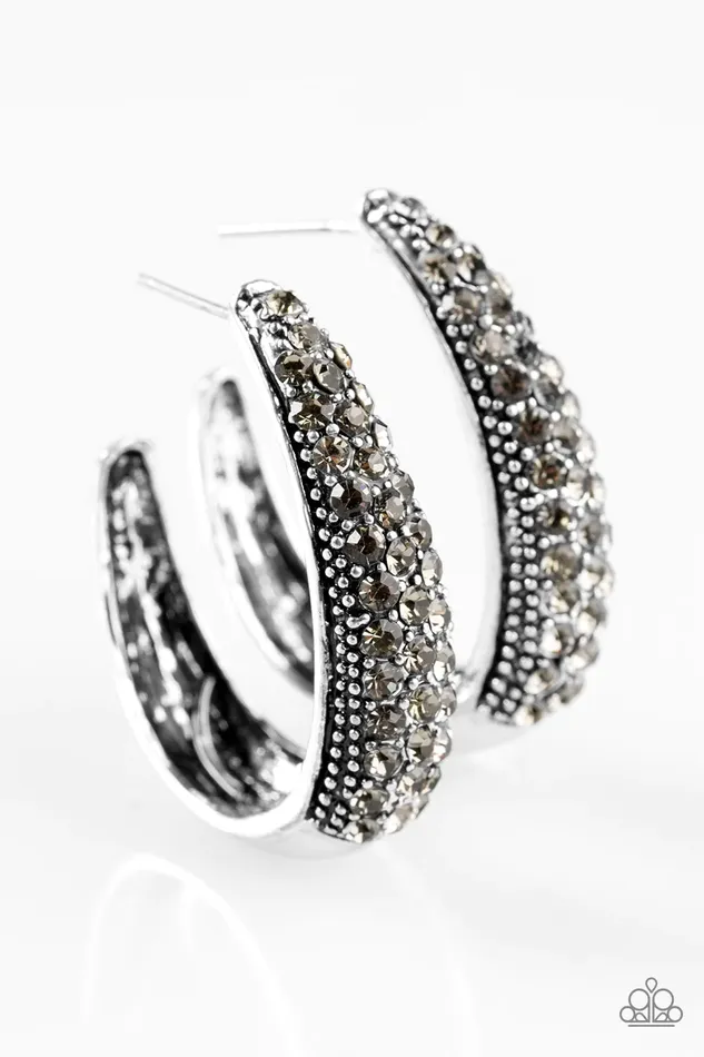 Earrings Paparazzi Earring Glitter Jam Silver Paparazzi Jewelry