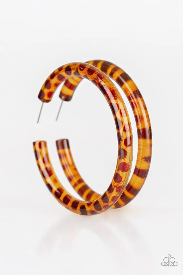 Earrings Paparazzi Earring Miami Minimalist Brown Paparazzi Jewelry