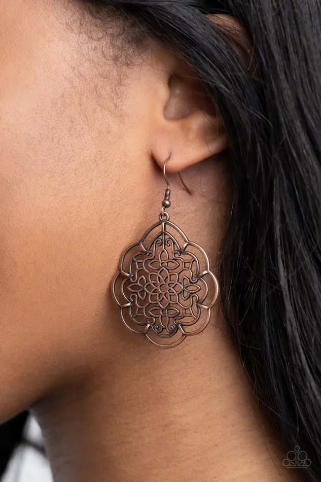 Earrings Paparazzi Earring Tour de Taj Mahal Copper Paparazzi Jewelry