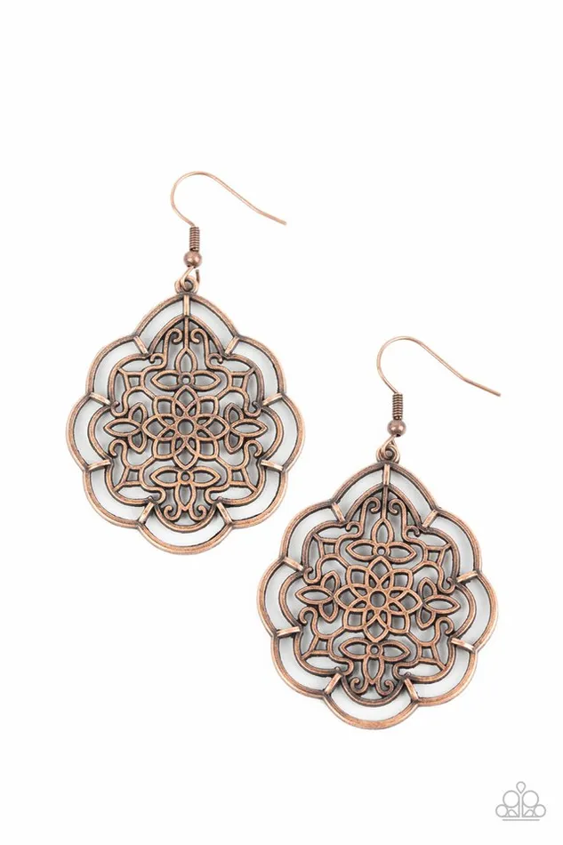 Earrings Paparazzi Earring Tour de Taj Mahal Copper Paparazzi Jewelry Earrings Paparazzi Earring Tour de Taj Mahal Copper Paparazzi Jewelry