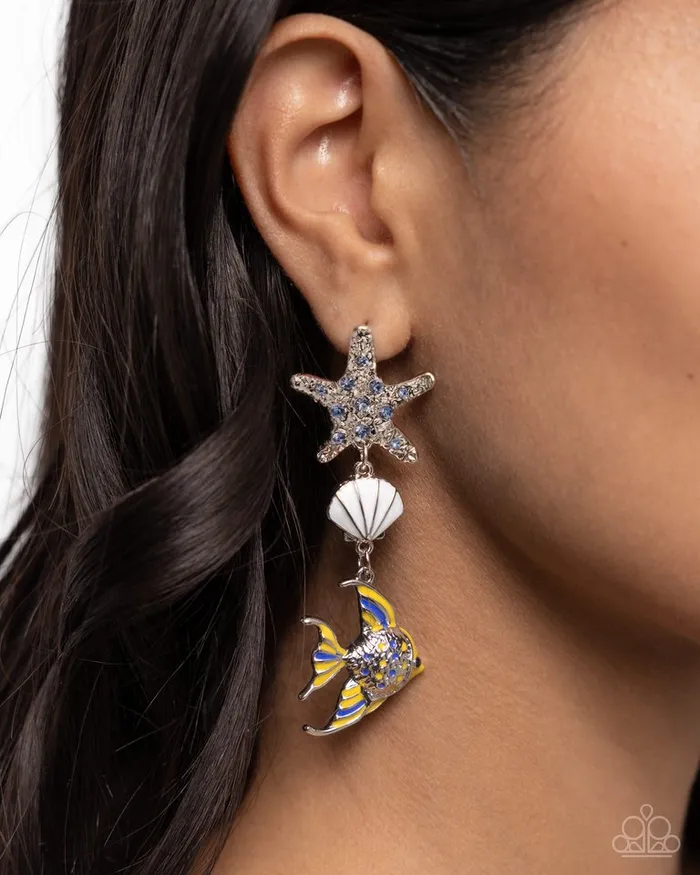 Earrings Paparazzi Earring Under the Reef Multi Paparazzi Jewelry