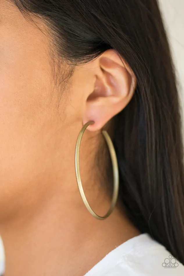Earrings Paparazzi Jewelry Paparazzi Earring 5th Avenue Attitude Brass